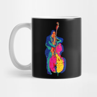 Colorful Double Bass Player Modern Style Mug